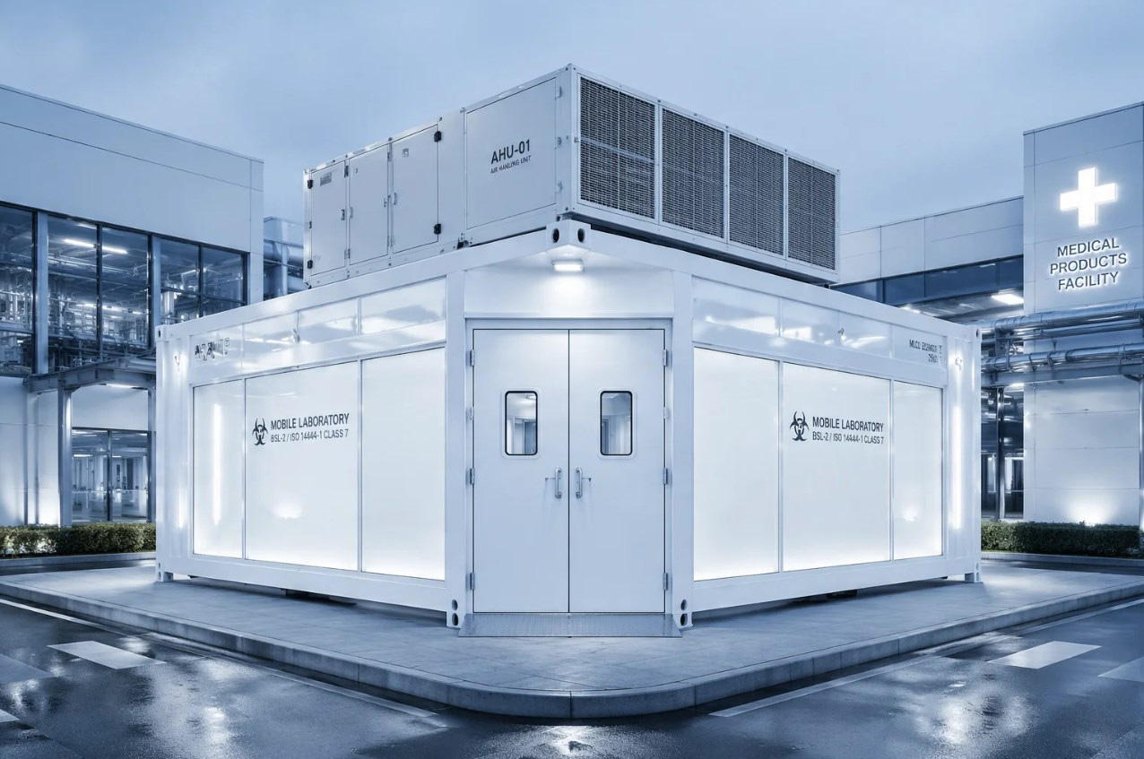 Laboratory clean room container ruang steril untuk uji sampel medis pangan dan lingkungan